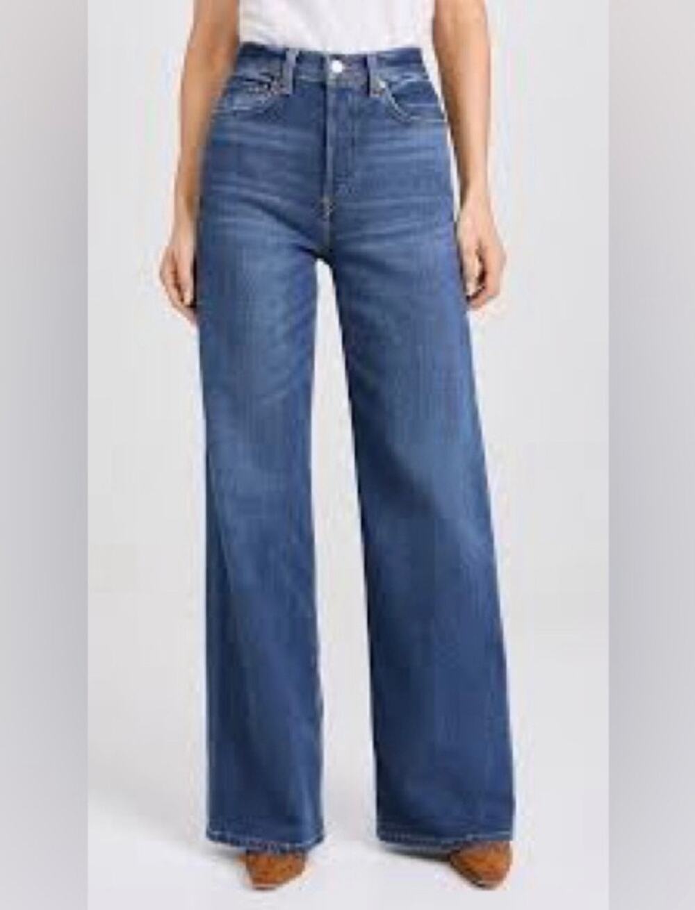 Re/Done 70s Ultra High Rise Wide Leg Jeans Size 27